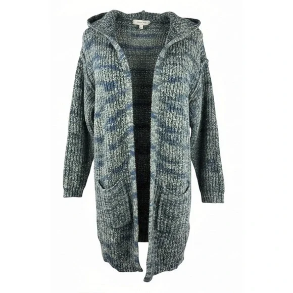 *Flawed Sundance Long Cardigan Sweater Space Dye Duster Hooded Wool Blend Small - Picture 3 of 16